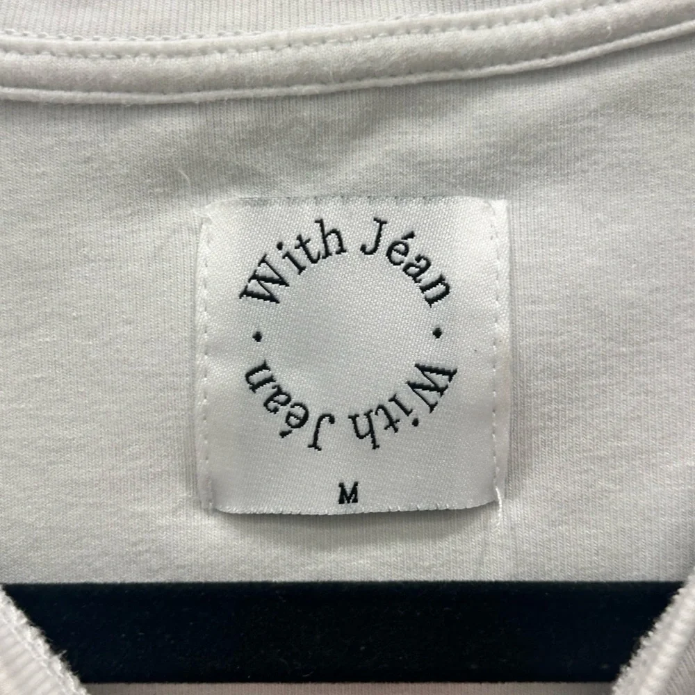 With Jean White Tee with Black Graphic Logo Baby tee - Picture 4 of 7